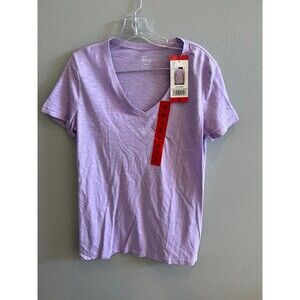Felina purple v neck t shirt size m